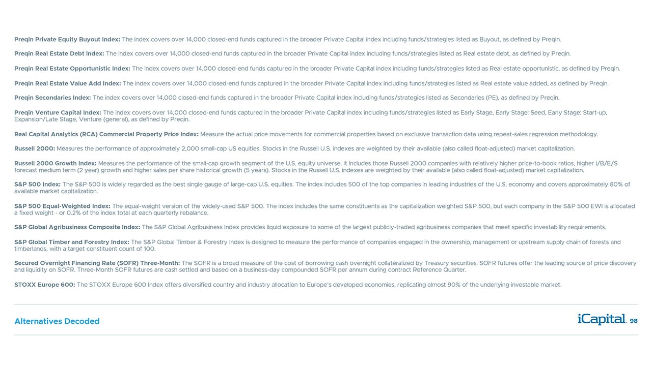 iCapital - Alternatives Decoded Q4 2024-Index Definitions 4